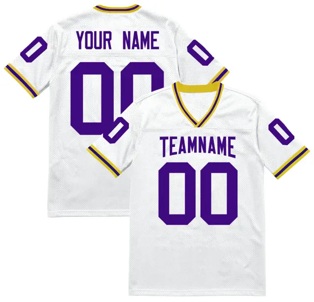 Camisa de Futebol Americano Personalizada com Bordado do Nome da Equipe e Número - Ideal para Jogos ao Ar Livre e Rugby Masculino