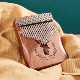 Kalimba de 21 teclas, acessórios do instrumento keysmusical + ponte + martelo de ajuste, leve, portátil, elementos de música - Image 1