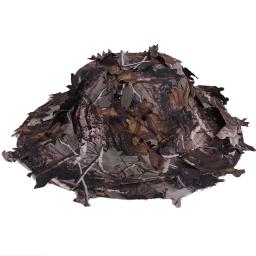 Camuflagem caça chapéu com bionic 3d real folha de árvore caça boné chapéu de pesca para ao ar livre - Image 4