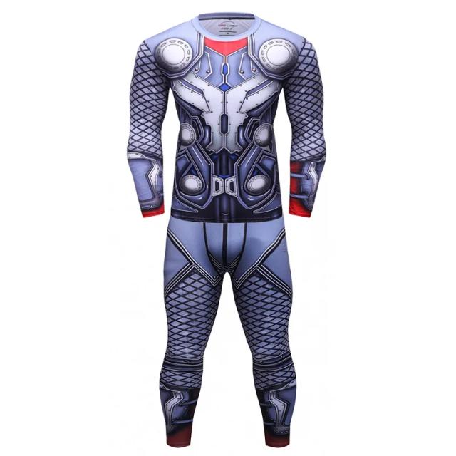 Ternos de Esporte de Compressão Masculinos para Corrida e Treino - Roupas Fitness com Ajuste Seco e Conforto para MMA, BJJ e Cosplay