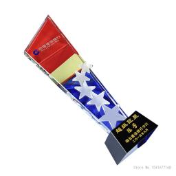 Troféu De Cristal Estrela De Cinco Pontas Personalizado Personalizado Lâmina Decoração De Casa, Lembrança De Prêmio Criativo - Image 5