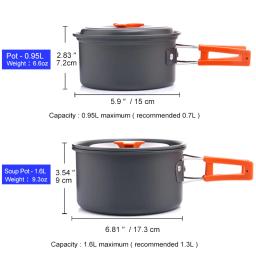 Widesea-Conjunto De Panelas De Acampamento Ao Ar Livre, Louça, Cozinhar Talheres, Utensílios, Caminhadas, Piquenique, Equipamento De Viagem, Fogão Turístico, Pesca - Image 2