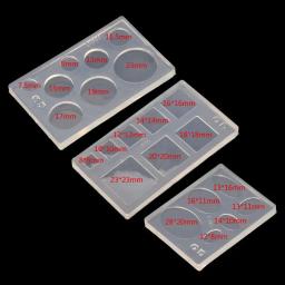 Resina UV Moldes Geométricos para Artesanato, Molde de Areia Movediça Oca com Elipse Quadrada e Redonda, Ferramenta de Jóias DIY - Image 5