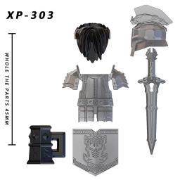 Armas de brinquedo para crianças kt1040, venda única de cavaleiros medieval anim, capacete de ferro, armadura, acessórios, bloco de construção - Image 3