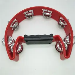 Único meia lua instrumentos musicais de percussão pandeiro mão sinos festa jogar com aperto de mão chocalho percussão acessórios,pandeiro,pandeiro profisional frete grátis,pandeiro meia lua,meia lua instrumento musical - Image 4