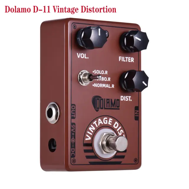 Pedal de Efeito Dolamo Fuzz para Guitarra Elétrica com True Bypass e 12 Efeitos Diferentes