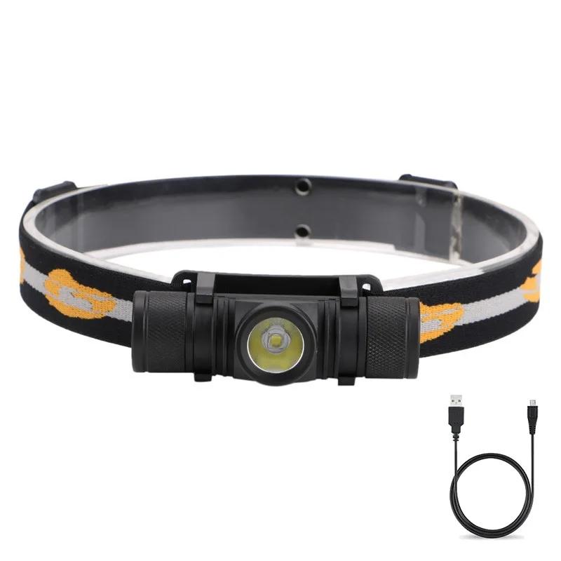 Lanterna de cabeça para acampamento, lanterna de cabeça com 6 modos usb recarregável, luz quente para pesca noturna, 1 x segundo - Image 1