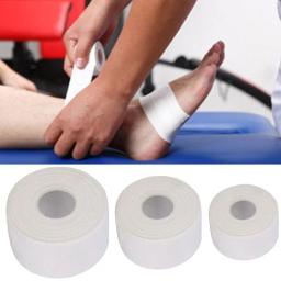1 rolo de fita esportiva atlética treinamento do esporte dedo pulso joelho juntas de algodão suporte fita joelheira apoio compressão joelho almofada - Image 1