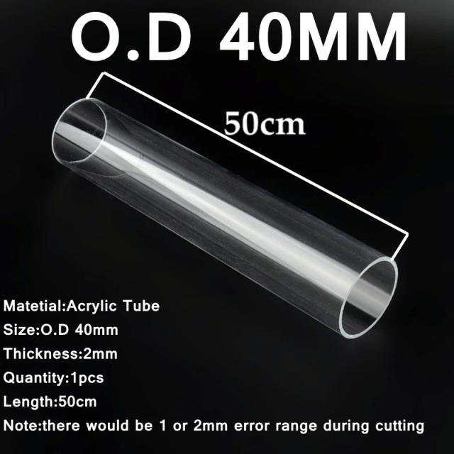 Mangueiras Acrílicas Transparentes para Aquários - Kit com 3 Peças de 50cm e Diâmetros Variados