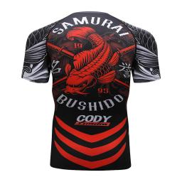 Camisa de compressão manga curta masculina, MMA, BBJ, Rashguard, Muay Thai, Macaco, GI, Kickboxing, Sport, Respirável, Boxe - Image 3