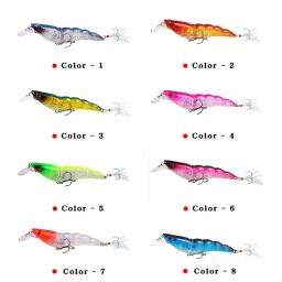 Ataque completo camarão isca de pesca 13.6g/9.5cm afundando plástico artificial poleiro de camarão swimbait hart isca wobblers leurre enfrentar - Image 6