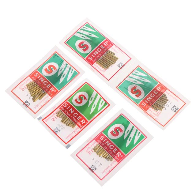 Agulhas Duráveis para Máquinas de Costura Domésticas - Compatível com Old Macine, Brother, Singer, Janome e Juki - Conjunto de 10 ou 50 Peças
