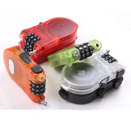 Cadeado antifurto com senha para bicicleta, cabo de bloqueio extensível com trava de código de segurança, 1m, - Image 1