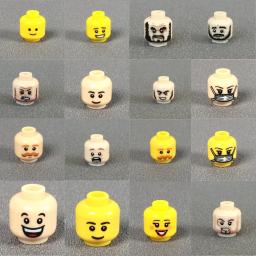 10 pçs/lote moc tijolos masculino e feminino figura cabeça expressão facial diy compatível mini bonecas blocos de construção brinquedos para crianças presentes - Image 1