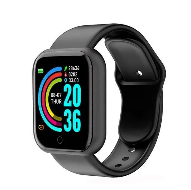 Relógio Inteligente Y68 com Tela Colorida para Crianças - Monitor de Atividades, Corrida e Frequência Cardíaca