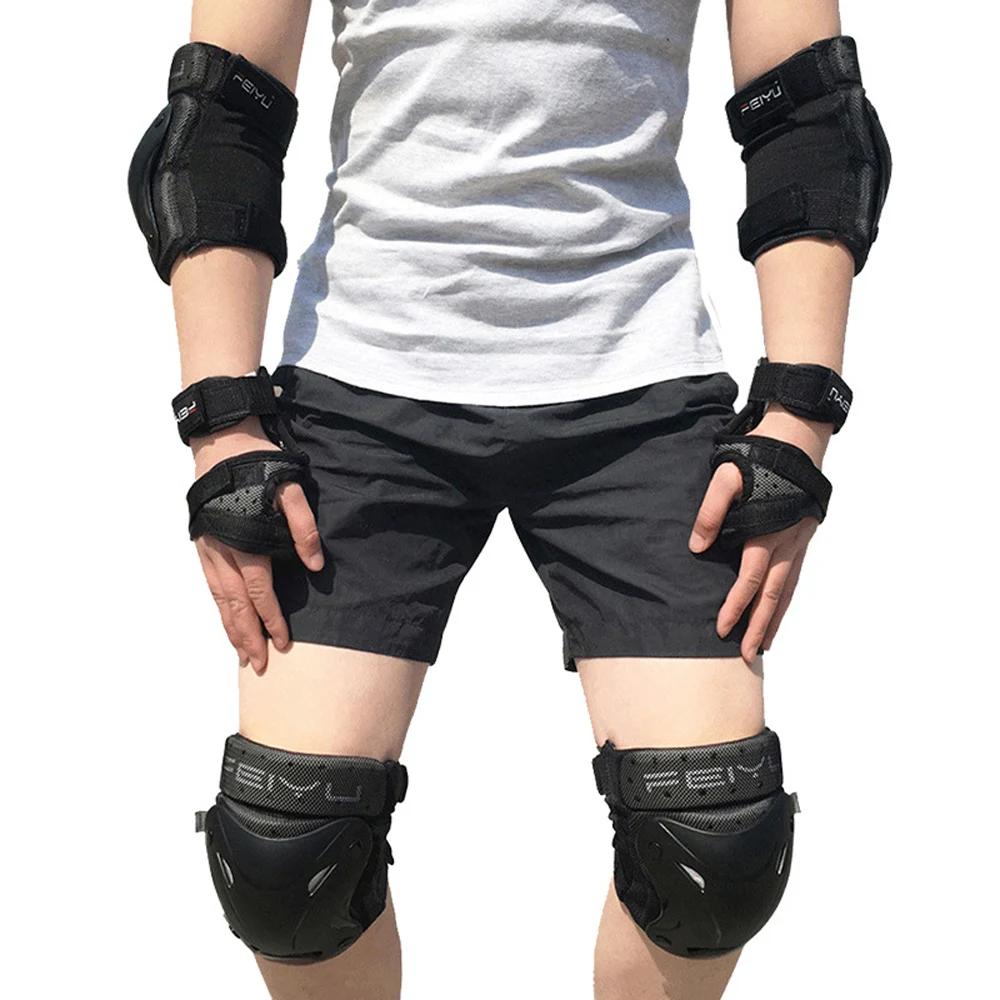 Protetor de pulso para patins, cotoveleira completa com 6 peças, para crianças e adultos, para skate, esportes gelo, equipamento de proteção - Image 1