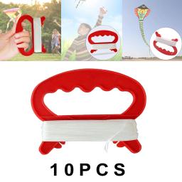10 pçs 30m linha de kite string & kite alça d forma winder board para a família crianças pesca acampamento ao ar livre atividade jogo - Image 5