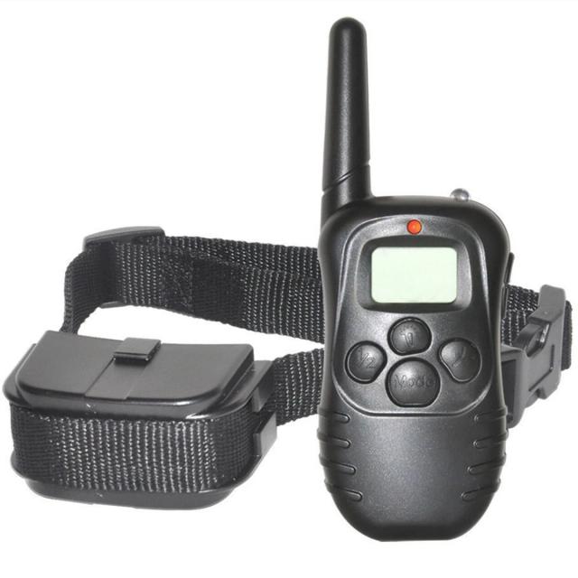 Coleira de Treinamento LCD à Prova d'Água para Cães - Controle de Latidos e Alcance de 300m