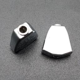 60 pçs trapézio metal guitarra afinação pegs chaves tuners máquina cabeças botões de substituição botões lidar com preto/ouro/cromo - Image 2