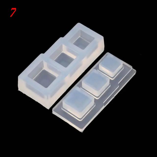 Moldes Geométricos em Resina UV para Artesanato: Areia Movediça Oca com Elipse Quadrada e Redonda, Ferramenta Ideal para João de Joias DIY