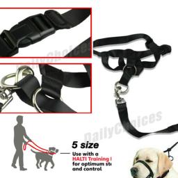 Ajustável Nylon Focinho Do Cão, Halter, Halti Formação Cabeça Collar, Gentle Líder Arnês, Anti Barking, Pet fornecimentos, Dog Halter, Novo - Image 2