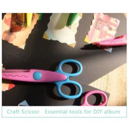 6 PCS Papel Corte Onda Borda Artesanato Tesoura Set DIY Album Ferramentas Manual Safe Child Scissors - Image 5