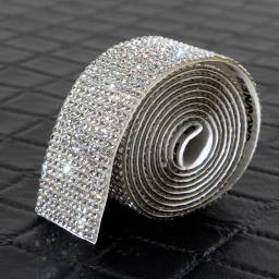 Auto adesivo de cristal strass diamante fita decoração adesivo strass para artes artesanato diy evento decoração do telefone carro - Image 2