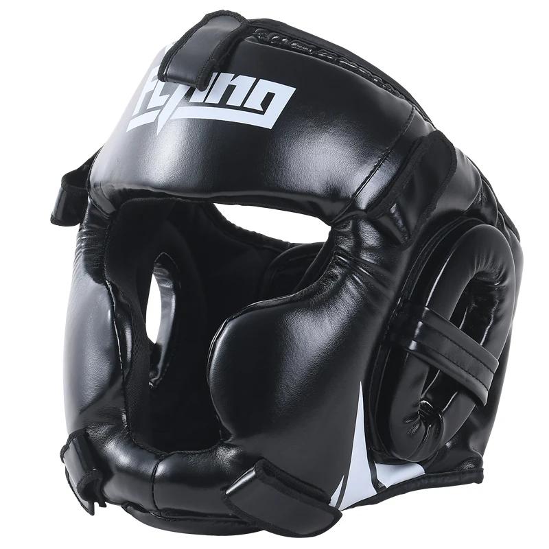 Protetores de cabeça de capacete de couro de pu de grau, adultos e crianças, competição profissional, arnês, mma muay thai, kickboxing, proteção de cabeça - Image 1