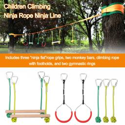 Corda ninja de obstáculo para crianças, equipamento de treino infantil divertido, linha de exercício ao ar livre, equipamentos esportivos - Image 3
