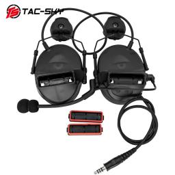 TAC-SKY capacete tático arco pista suporte fone de ouvido comtac ii silicone protetores de orelha caça redução ruído fone de ouvido bk - Image 3