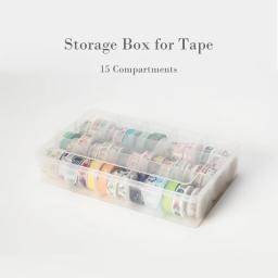 Limpar Artesanato Organizador Caixa De Armazenamento, Arte Suprimentos, Papelaria Adesivo, 15 Compartimentos, Fita Washi - Image 1