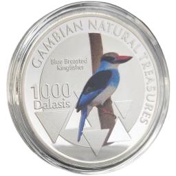 Muito bonito gâmbia natural tesouros animais selvagens moeda de prata macaco flycatcher pássaro áfrica commemoarative moedas presentes - Image 4