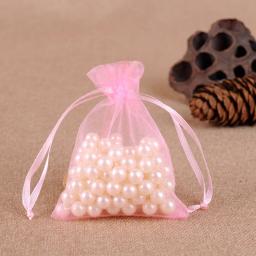 7*9 10*15 17*23cm cor sólida fio organza sacos de presente saco de organza malha saco de embalagem de doces de casamento armazenamento malotes de tecido de tule - Image 4