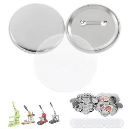 Peças De Fabricante De Botões De Emblema De Metal, DIY Em Branco, Fabricação De Artesanato De Arte, Conjunto De Emblemas De Base De Ferro, 100 Conjuntos, 200 Conjuntos, 25-75mm - Image 3