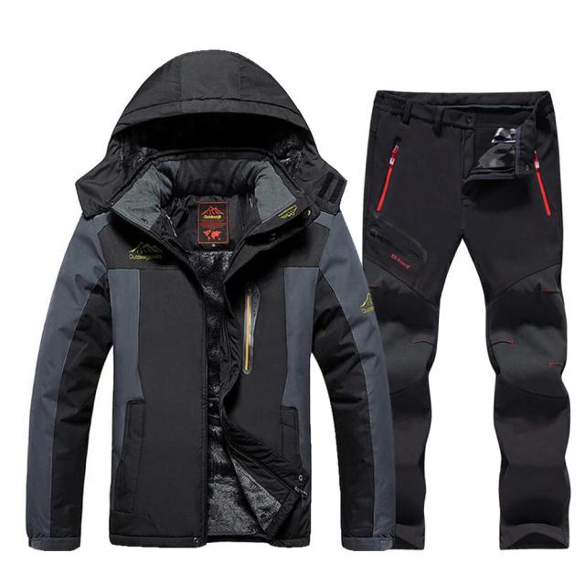 Conjunto de Esqui Masculino Impermeável e Térmico para Neve
