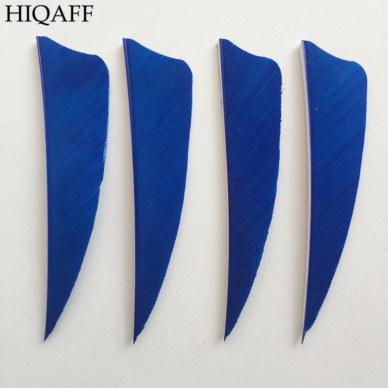 Penas de Turquia Natural para Tiro com Arco, Escudo Cortado, Fletches Pena, Fletching Seta, Vanes Marrom, 3in, 50PCs - Image 1