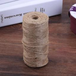 100m/rolo corda de cânhamo natural juta corda de serapilheira que envolve cabos linha diy scrapbooking artesanato decoração festa de casamento presente - Image 5