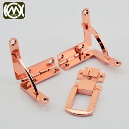 Kimxin-conjunto de caixas compostas para relógio, dobradiça e trava para armário, conjunto de joias, acessórios de metal com parafuso - Image 6