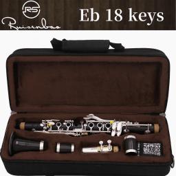 Clarinete profissional de madeira efeito, 18 chaves, clarinete, banhado a prata, e, tom doce - Image 4