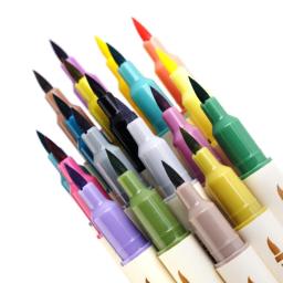 21 pçs cor vintage dupla face escrita arte escova marcador canetas conjunto para desenho pintura forro aquarela letras projetos diy f133 - Image 3