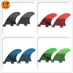 Surf 2 pces/3 pces dupla tabs aletas s/m/l/gl fin favo de mel fibra de vidro aletas combinação livre aleta conjunto duplo quilhas aletas upsurf - Image 1