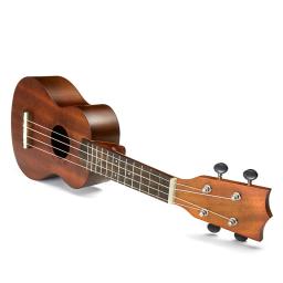 Soprano Iniciante Ukulele, guitarra mogno, afinação delicada, Peg, 4 cordas, madeira, 21" - Image 3