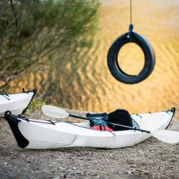 Kayak Fishing Boat Folding Hard Shell Canoa com Paddle Drifting, Mão portátil Remo com remos e peças, Duty Tax Free, 3,9 m - Image 5