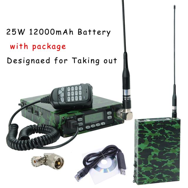 Transceptor Portátil ABBREE para Rádio Amador com Bateria de 1998 mAh, Antena CH 1999, 25W VHF/UHF e Mochila Inclusa