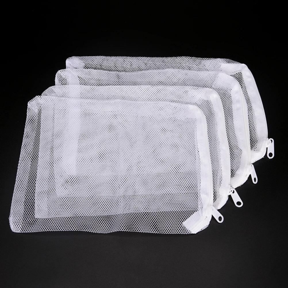 Saco de filtro para aquário, rede de filtro para aquário e tanque de peixes, media de carbono, amoníaco, isolação de tanque de peixes, bolsa de malha com zíper com 10 peças - Image 1