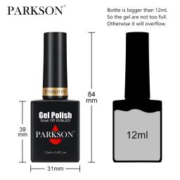 Parkson série roxa gel unha polonês 12ml de longa duração para manicure arte do prego embeber fora glitter laca verniz garrafa de vidro gel - Image 5
