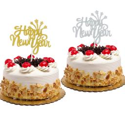 Enfeites para decoração de bolos, equipamento para decoração de festas de aniversário, com glitter e estrela, - Image 1