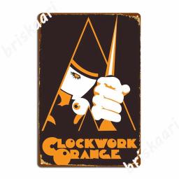 Relógio laranja metal sinais de cinema cozinha casa impressão garagem decoração estanho cartazes - Image 1