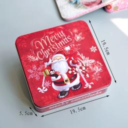 Caixa De Armazenamento Quadrada De Tamanho Grande Caixa De Presentes De Natal Para Cookies Embalagem De Doces Caixa De Presente De Ano Novo Lata De Metal - Image 3
