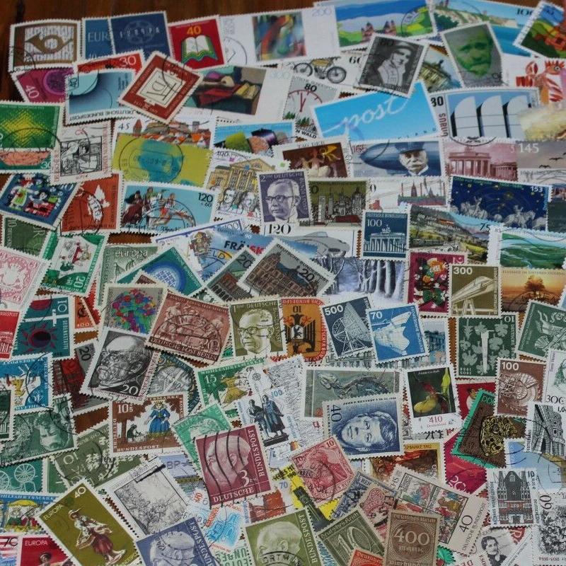 20-50 PCS Alemanha selos postais regulares com o cargo marca fora do papel para a coleção - Image 1